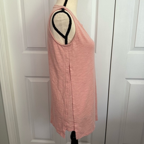 Chicos The Ultimate Tee Sleeveless Pink Top size 0 = Size small 4‎ cotton modal - Picture 2 of 9